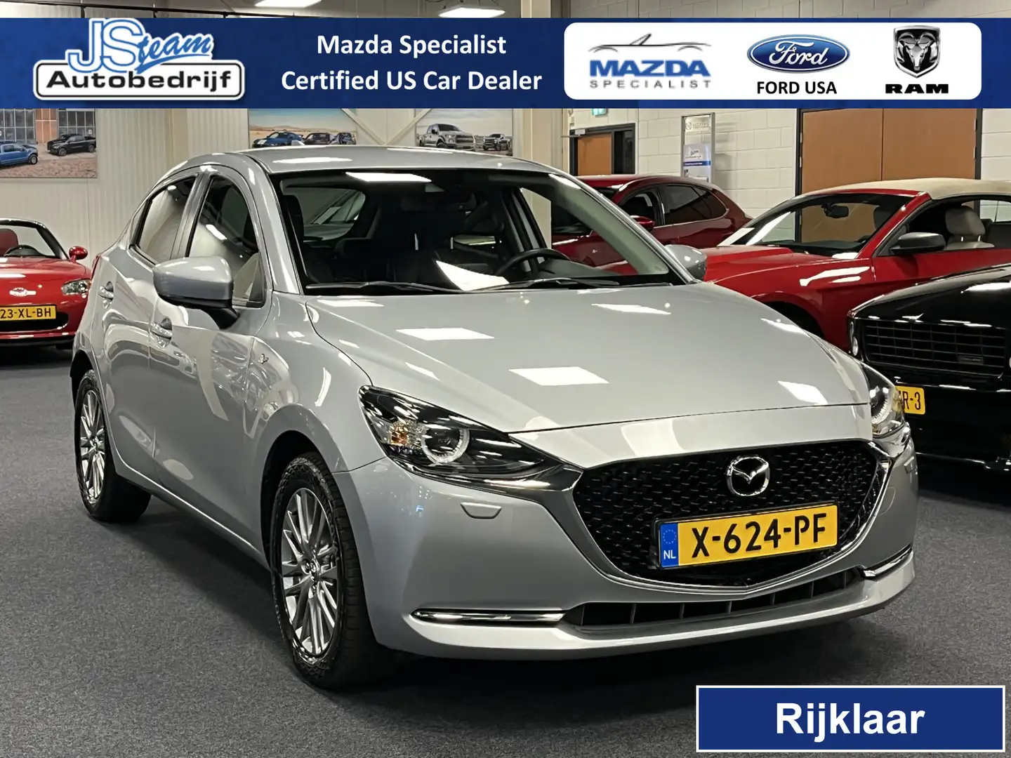Mazda 2 1.5i SkyActiv-G Luxury 90PK Leder Navi DAB+ Apple Grau - 1