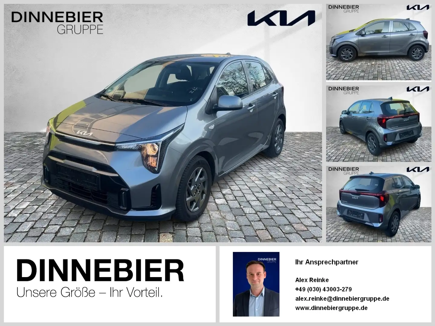 Kia Picanto 1.0 Vision Automatik+Navi+Kamera+SHZ Grau - 1