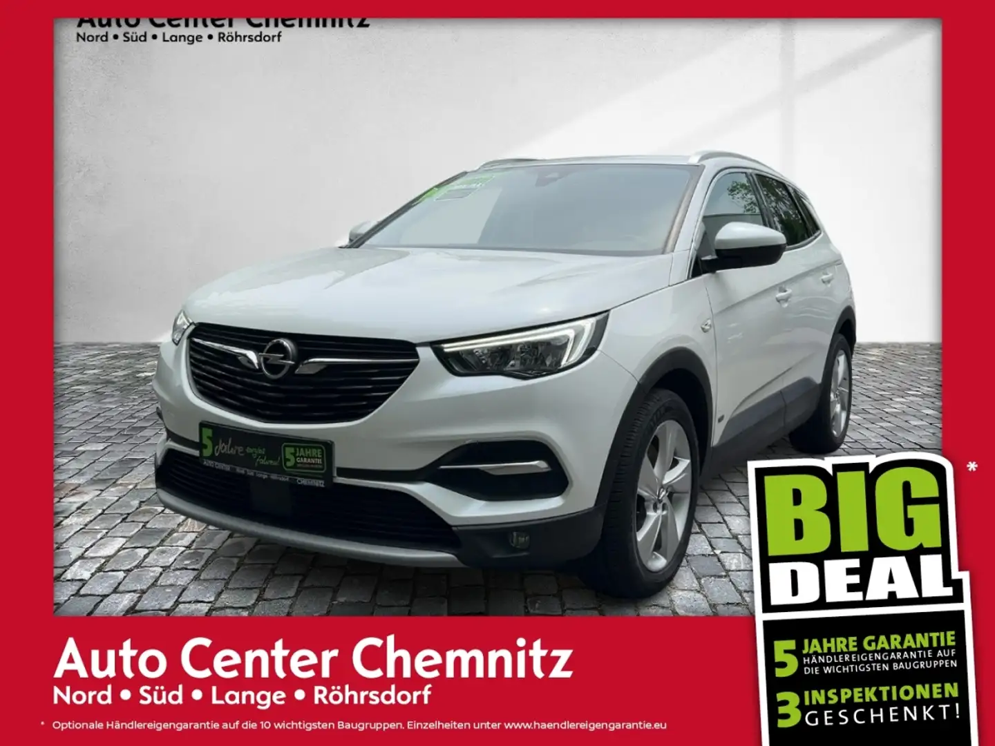 Opel Grandland AT8 Hybrid Elegance 4x4 LED/Navi/KAM Wit - 1