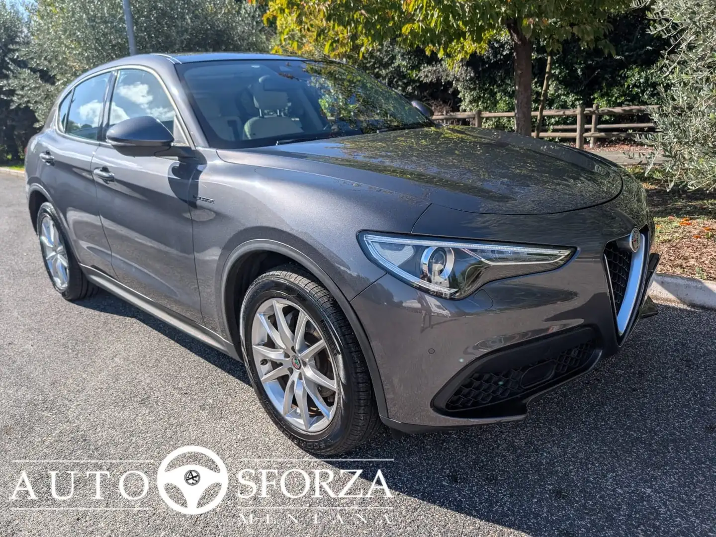 Alfa Romeo Stelvio 2.2 T Q4 190cv Tetto Panoramico Pelle Totale E6d Gris - 1