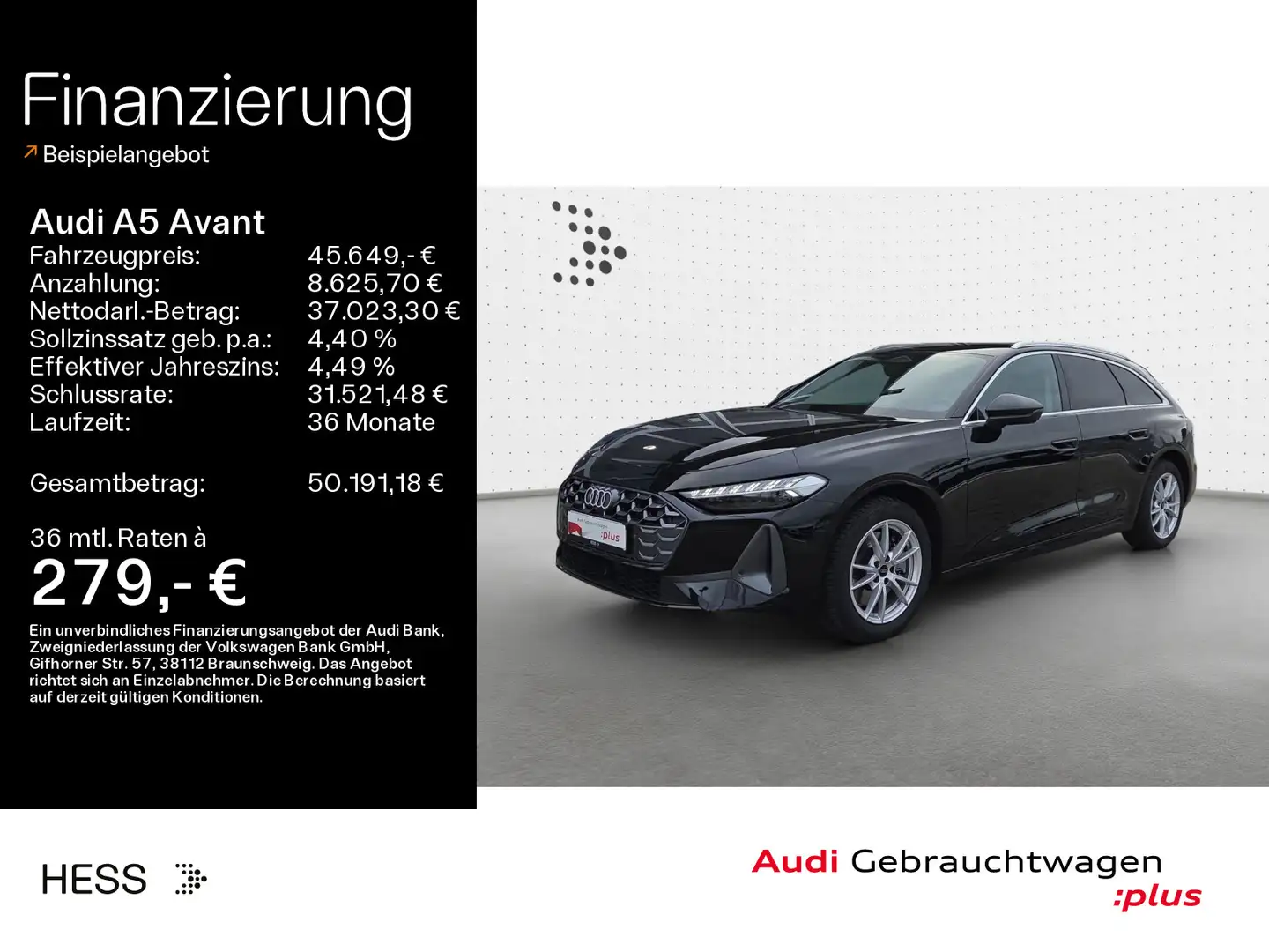 Audi A5 TDI advanced*NAVI*LED*KAMERA*AHK*PDC Noir - 1