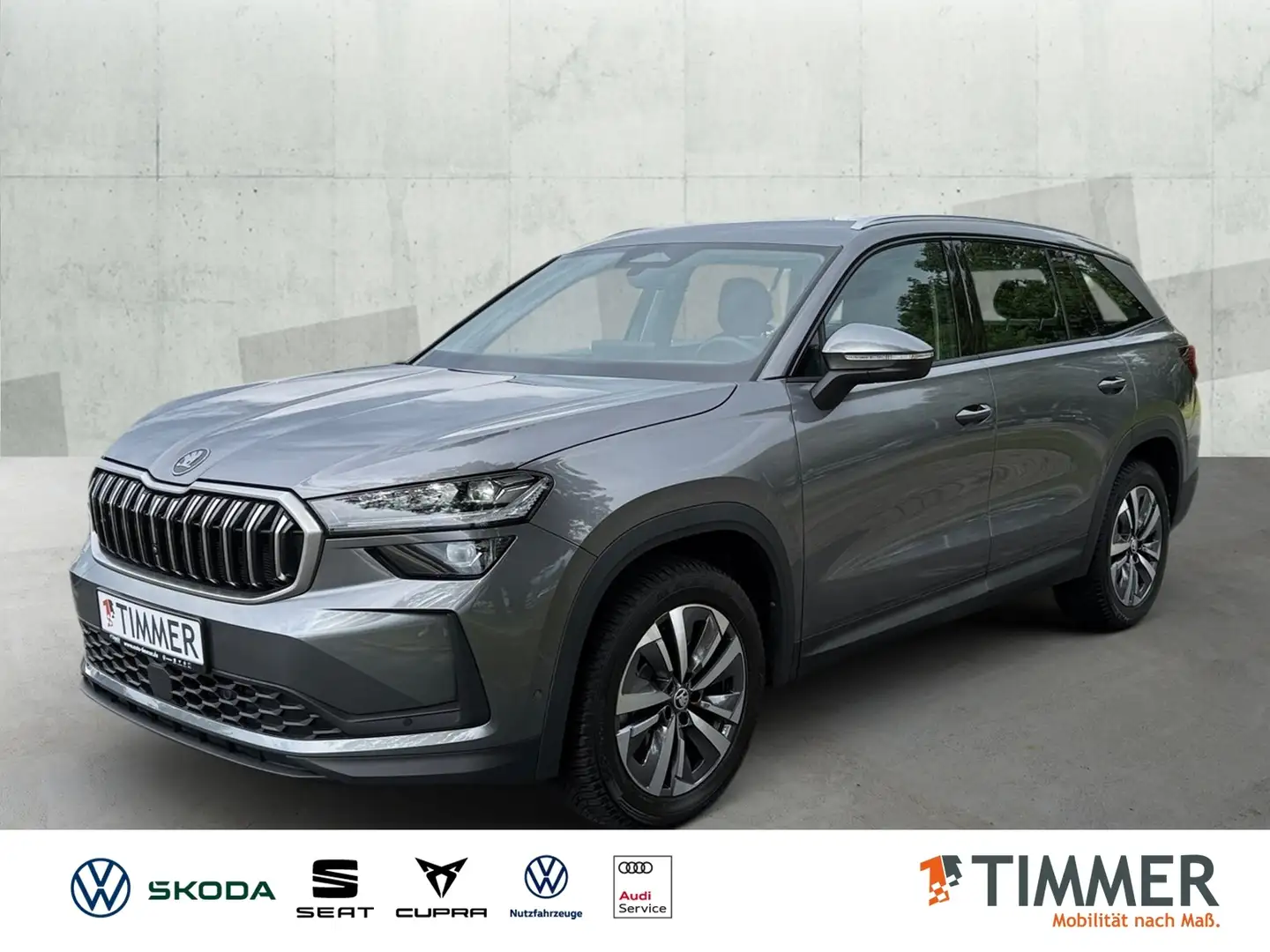 Skoda Kodiaq 2.0 TDI DSG 4x4 SELECTION *AHK *360° *MATRIX *ACC Grijs - 1