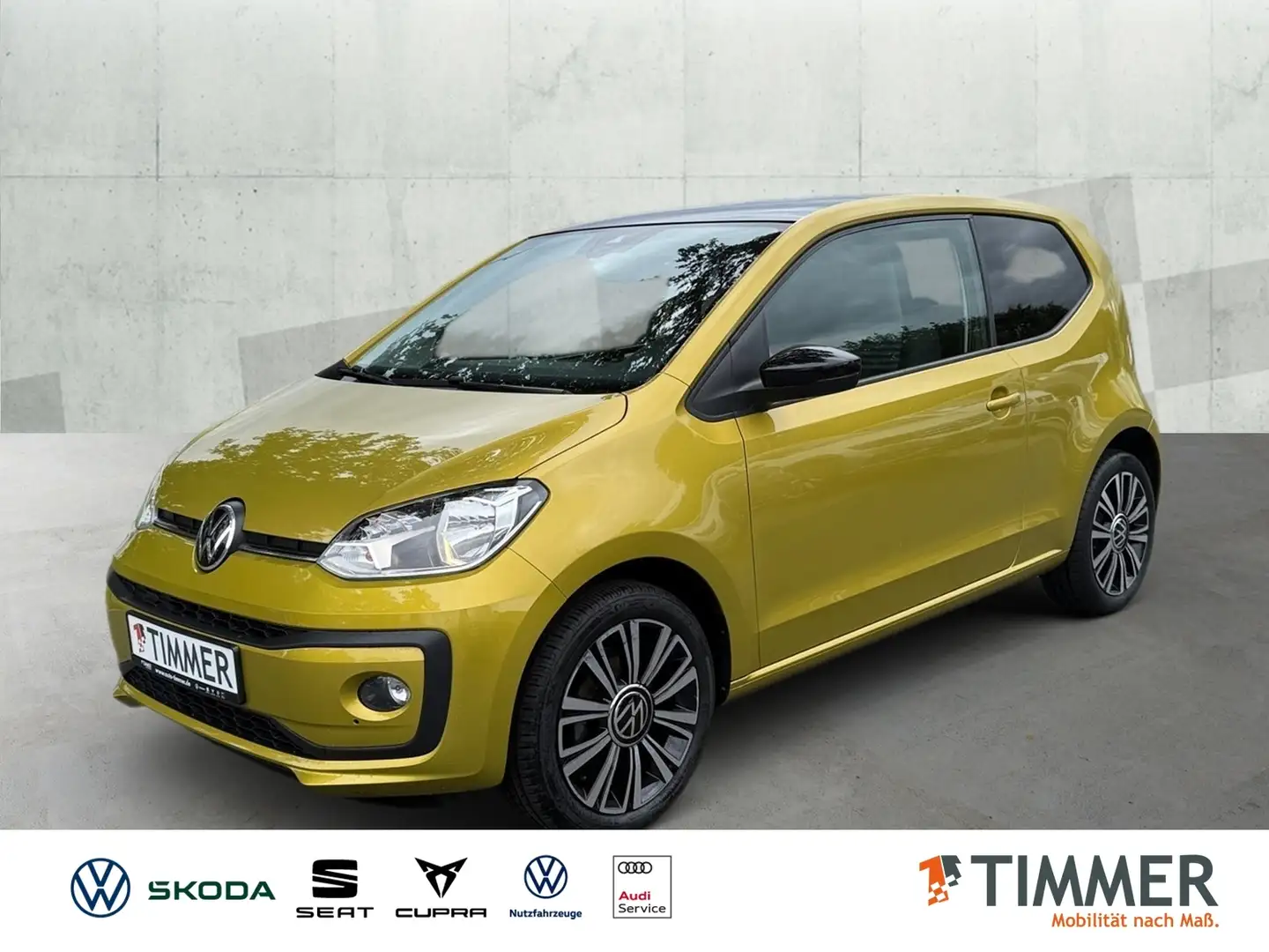 Volkswagen up! 1.0 BLACK STYLE *SHZ *CLIMA *DAB+ *ALU * Gelb - 1