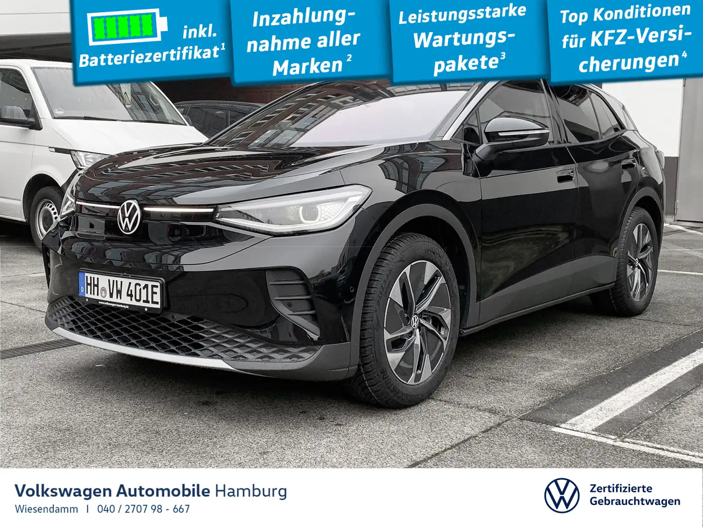 Volkswagen ID.4 Pro 210 kW Automatik Pano Wärmepumpe AHK Schwarz - 1