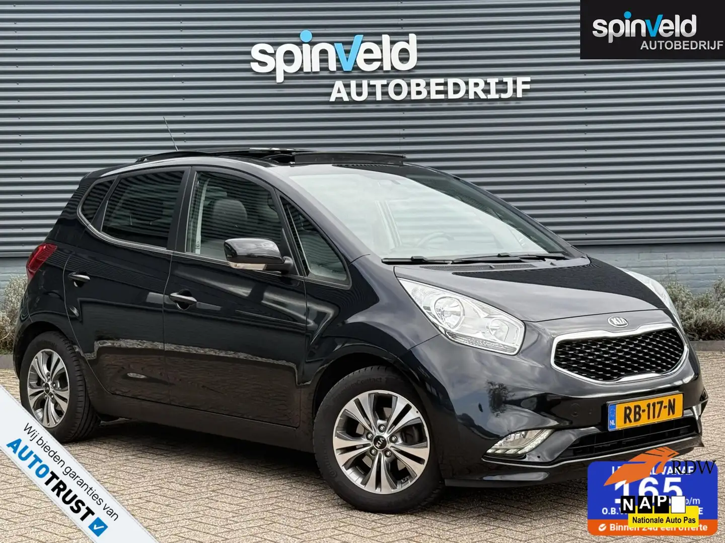 Kia Venga 1.4 CVVT ExecutiveLine BJ`18 NAP NL Schuifdak 1ste Noir - 1