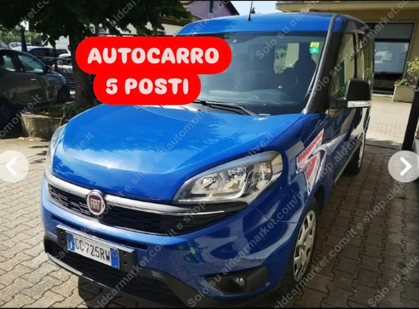 Fiat Doblo 1.6mjt 120cv AUTOCARRO 5 POSTI Anno 2021 Blauw - 2