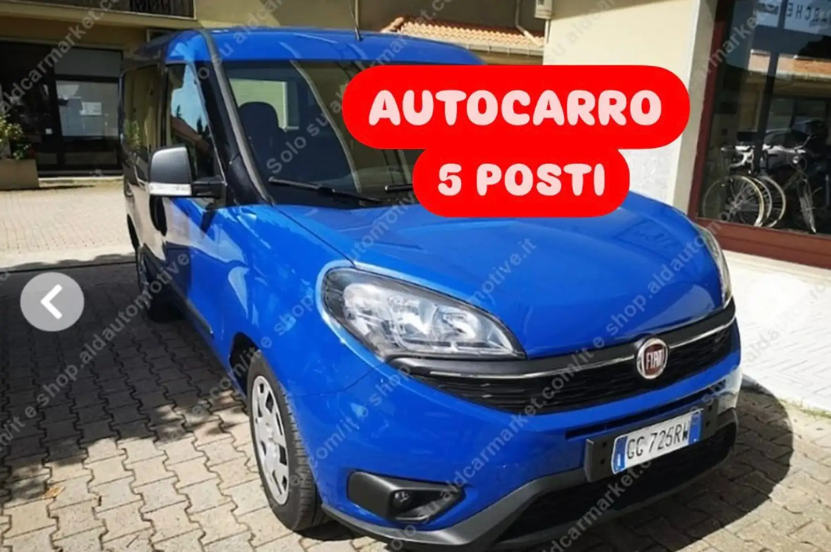 Fiat Doblo 1.6mjt 120cv AUTOCARRO 5 POSTI Anno 2021 Blauw - 1