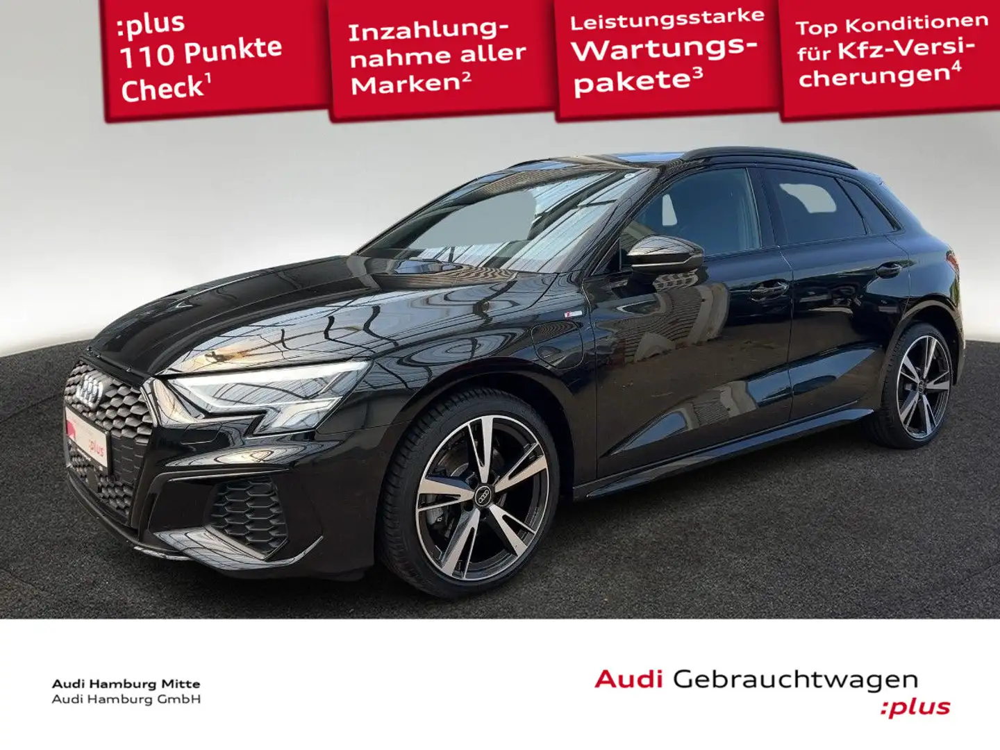 Audi A3 40 TFSI e S line S tronic Navi LED Negro - 1