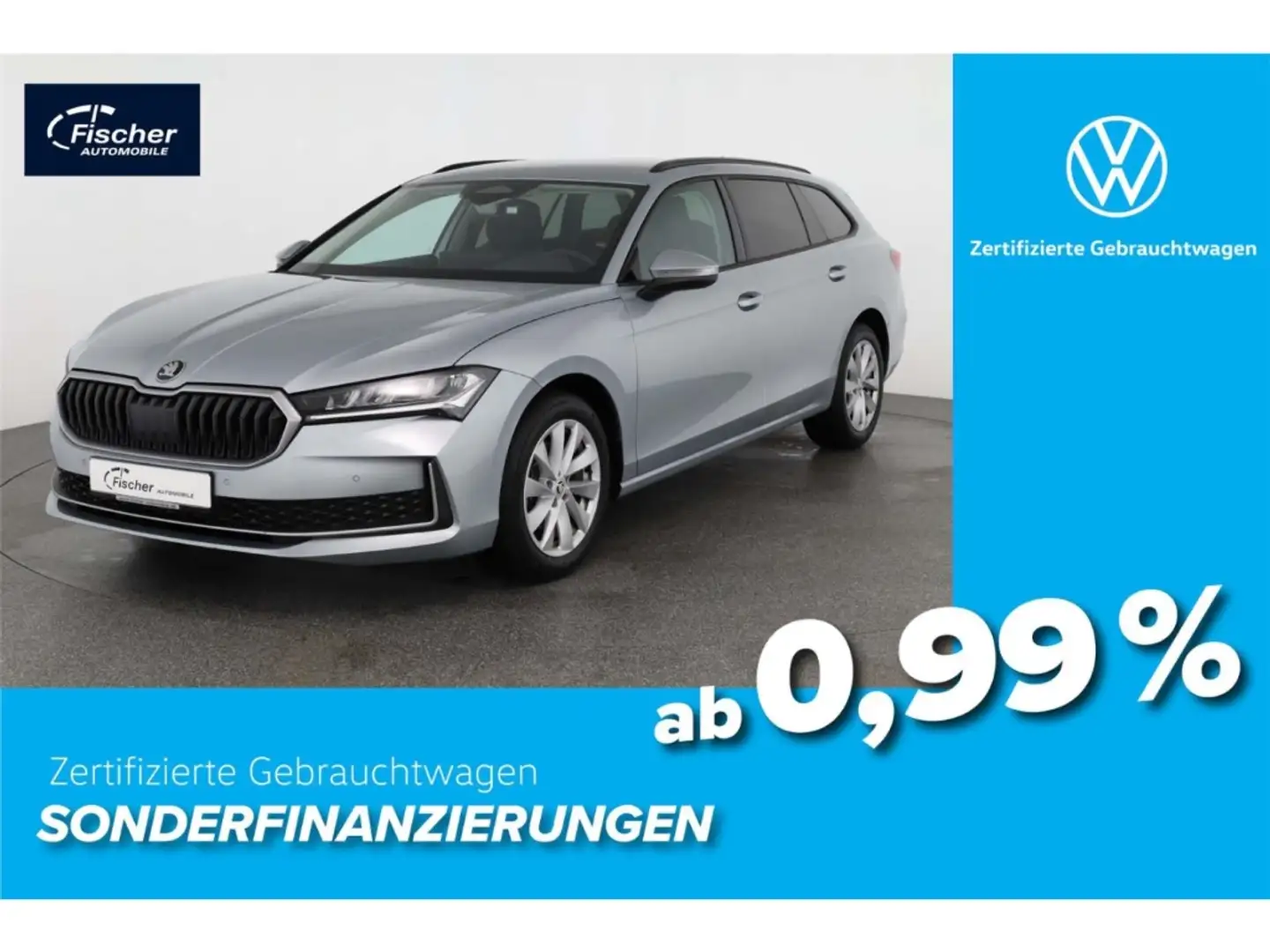 Skoda Superb Combi 2.0 TDI DSG Selection NAV/Massage Silber - 1