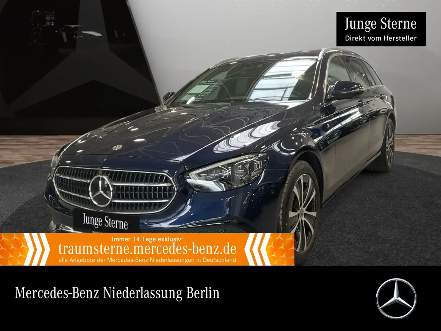 Mercedes-Benz E 300 e T AVANTG+360+AHK+MULTIBEAM+FAHRASS+HUD+9G Blau - 1