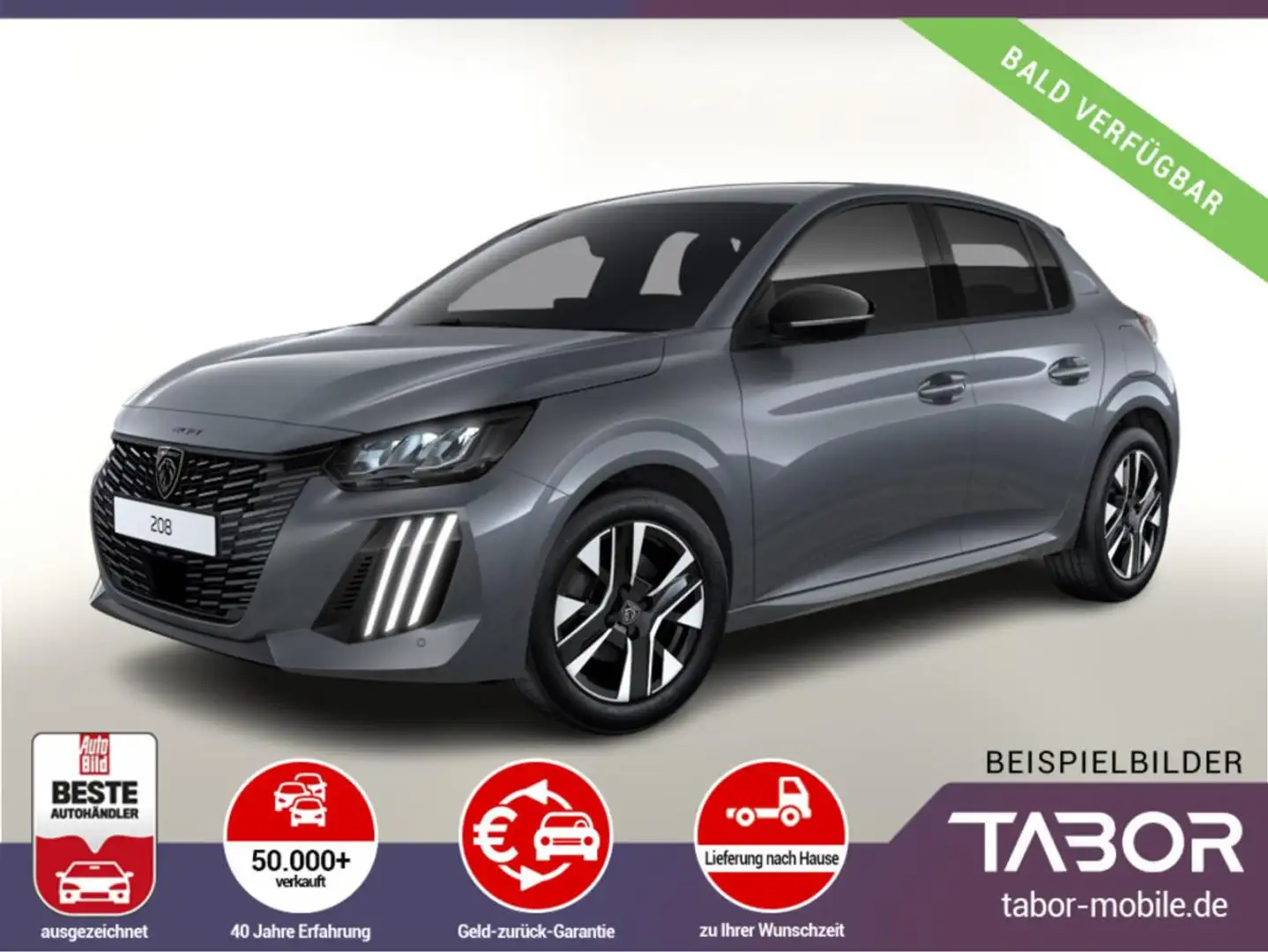 Peugeot 208 100 Allure PDC LED Temp PrivG 16Z MirrorL BT Grau - 1