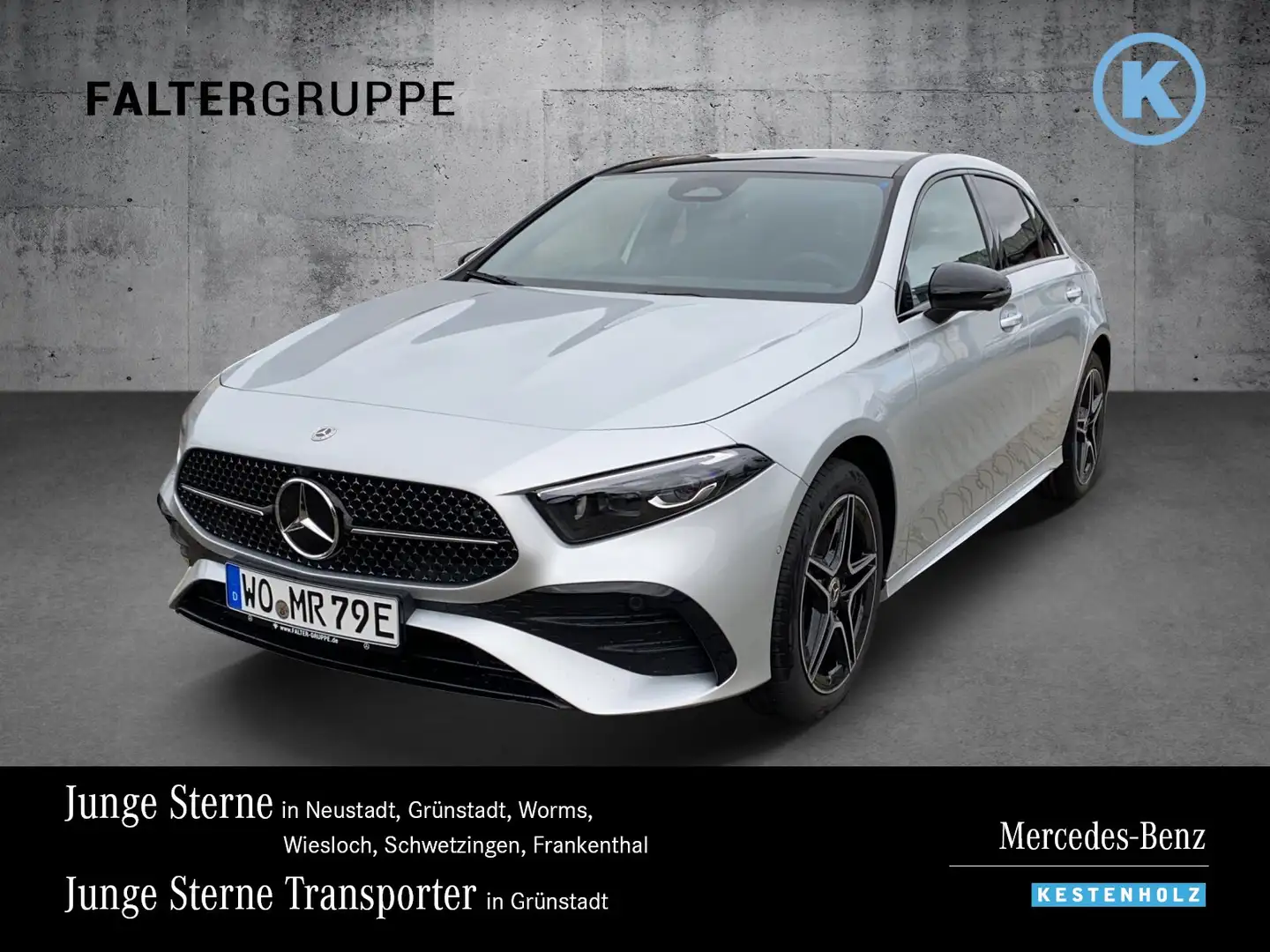 Mercedes-Benz A 250 A 250 e AMG+NIGHT+DISTR+PANO+360+SOUND+AMBI+MLED Silber - 1