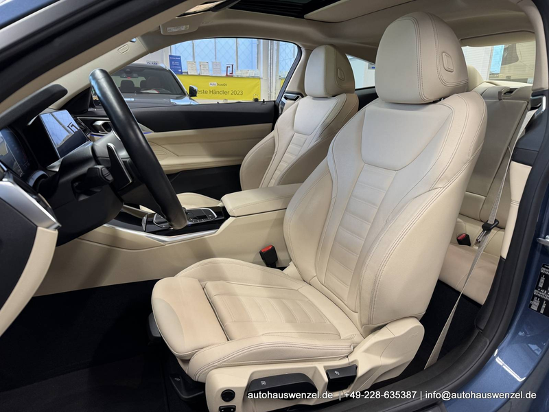 BMW 420 d Coupé SPORT-Aut. - nur 62 tkm - LEDER (beige) - SCHIEBEDACH ACC CARPLAY AHK (schwenkbar) ... — photo 13