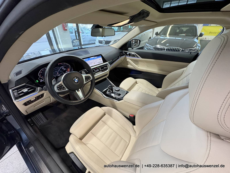 BMW 420 d Coupé SPORT-Aut. - nur 62 tkm - LEDER (beige) - SCHIEBEDACH ACC CARPLAY AHK (schwenkbar) ... — photo 11