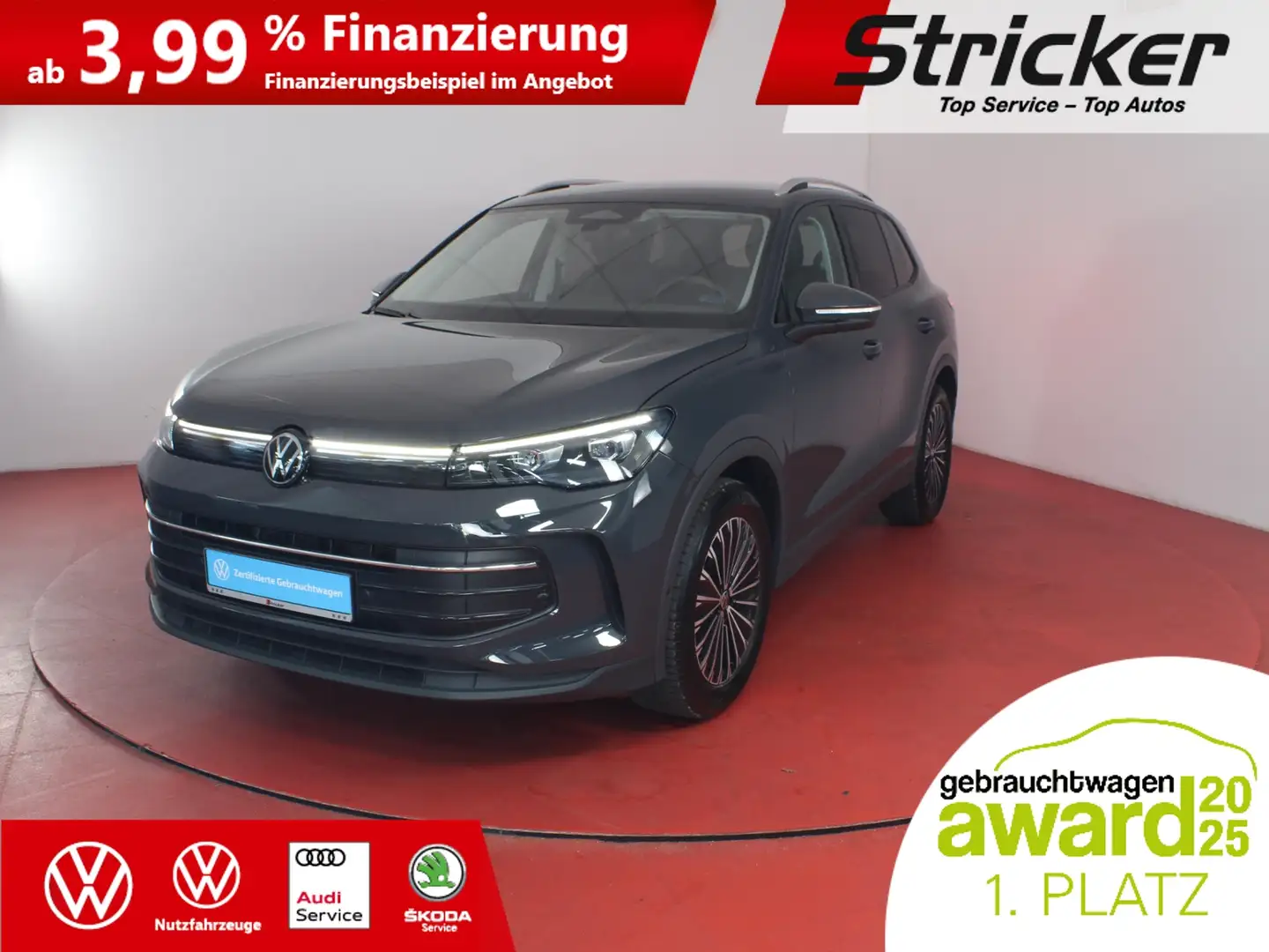 Volkswagen Tiguan Life 1.5eTSI DSG AHK 333,-ohne Anzahlung App-Conn Grau - 2