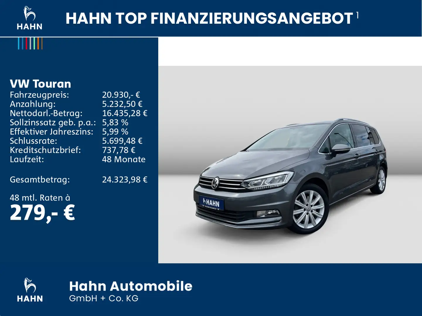 Volkswagen Touran Highline 1,4TSI DSG 7SITZ NAV PAN LED ACC Grau - 2