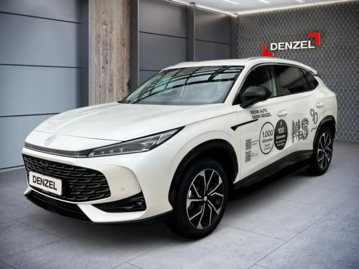 MG HS PHEV+ Luxury Teilleder Schwarz Blanc - 1