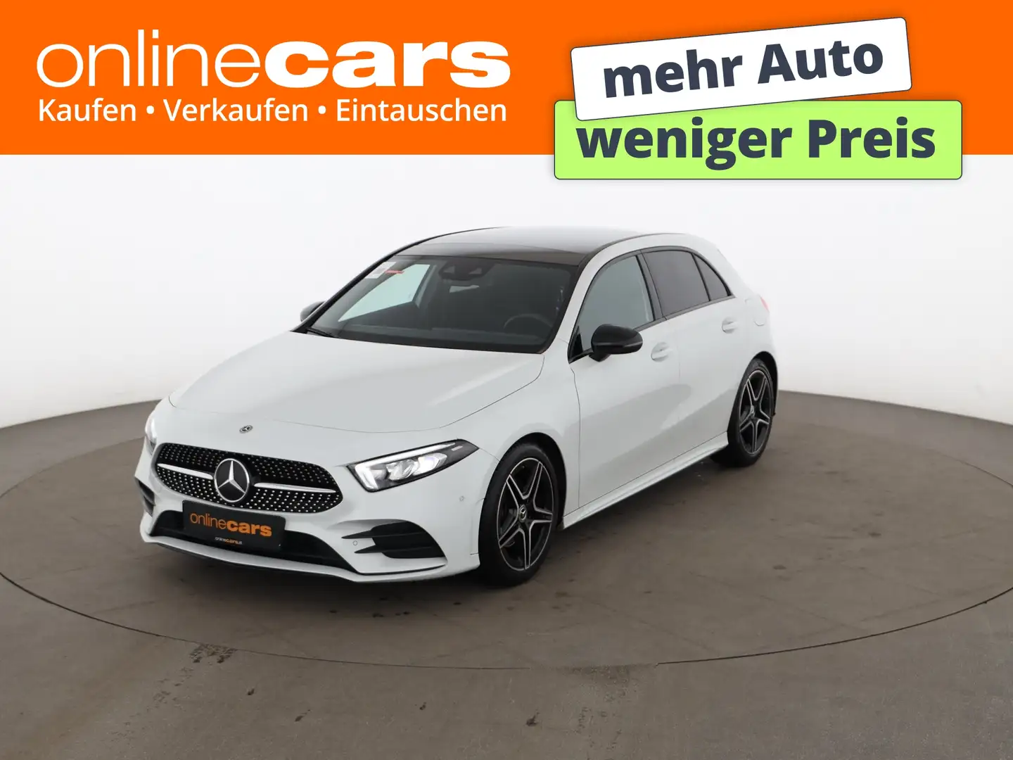 Mercedes-Benz A 180 d AMG Line LED SKY LEDER NAVI R-CAM ASSIST Weiß - 1