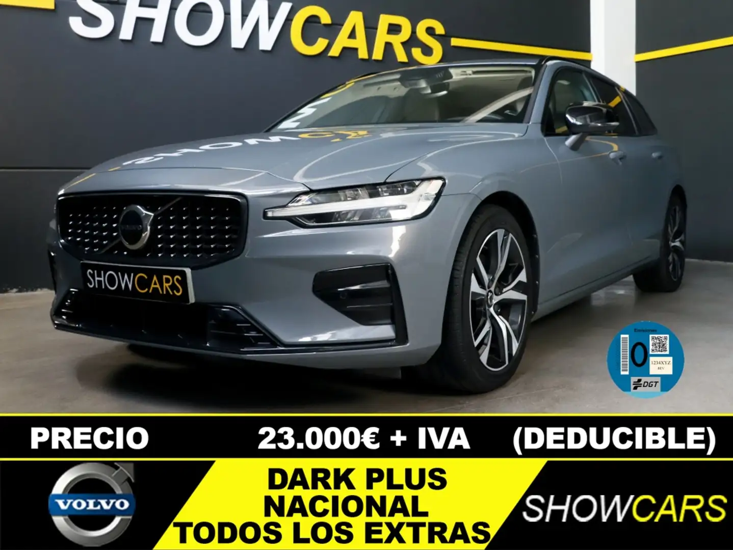 Volvo V60 B4 Plus Bright Aut. Gris - 1