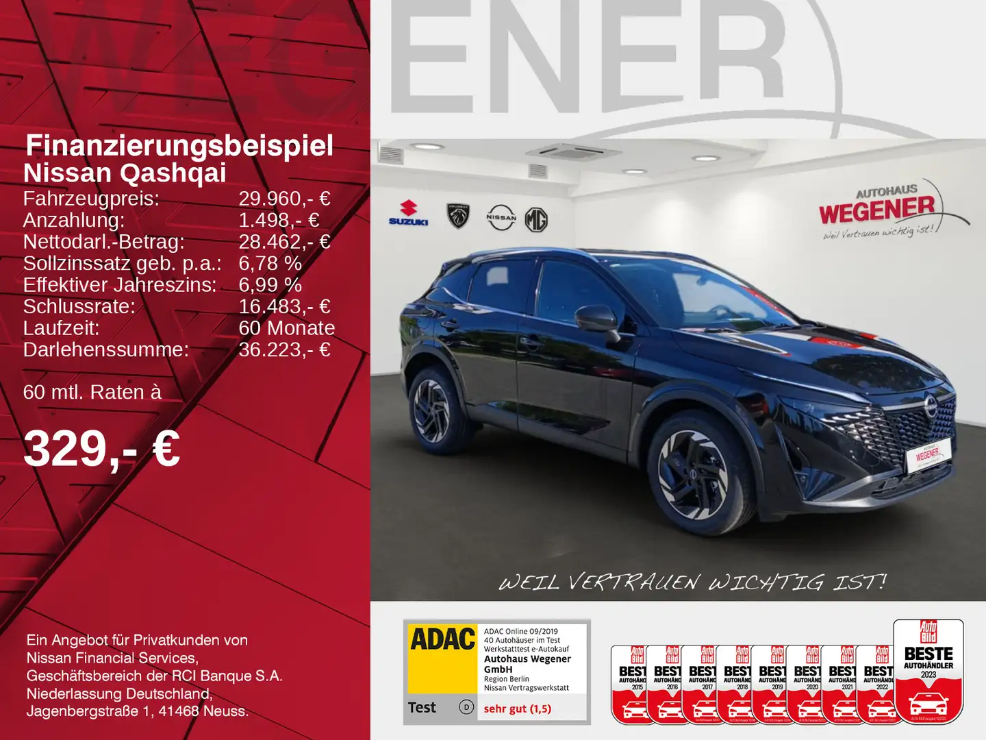 Nissan Qashqai QASHQAI 1.3 MHEV 158PS (AT) N-CONNECTA  Head-up- Schwarz - 2