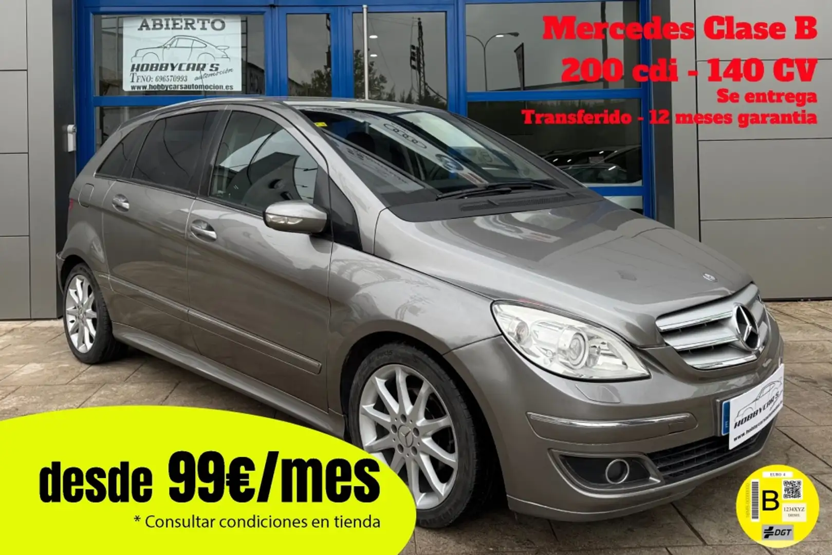 Mercedes-Benz B 200 200CDI Autotronic Gris - 1