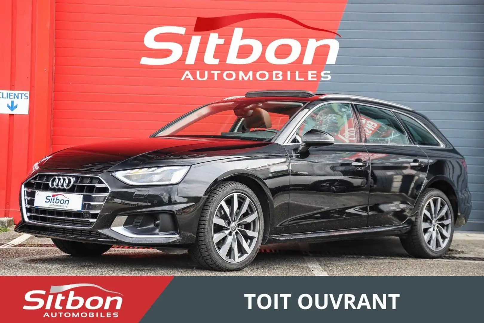 Audi A4 2.0 40 TFSI 190 S-tronic BREAK Avus CUIR MARRON IN Noir - 1