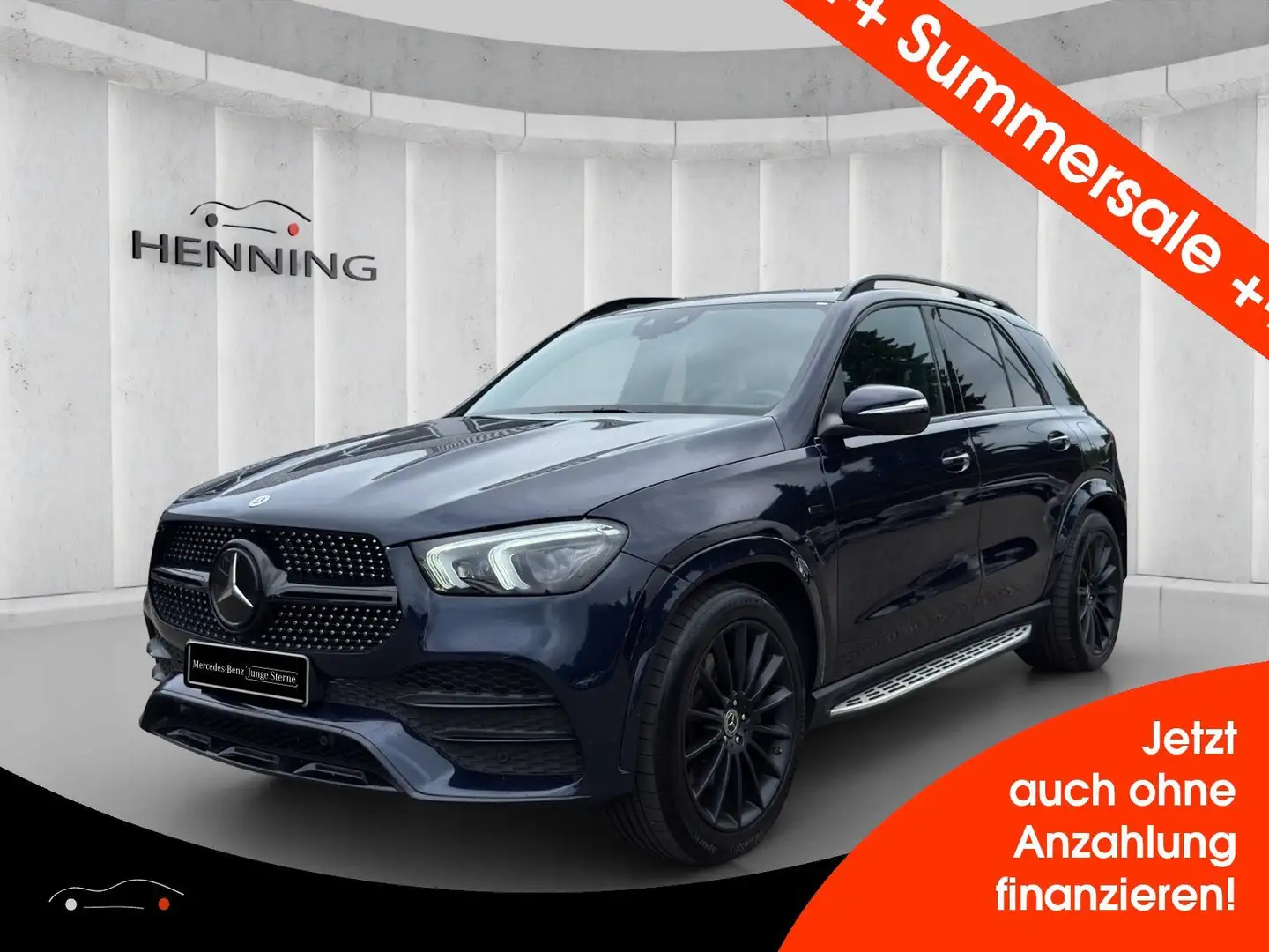 Mercedes-Benz GLE 350 de 4M Pano AMG Mulibeam 360° AHK Distron Azul - 1