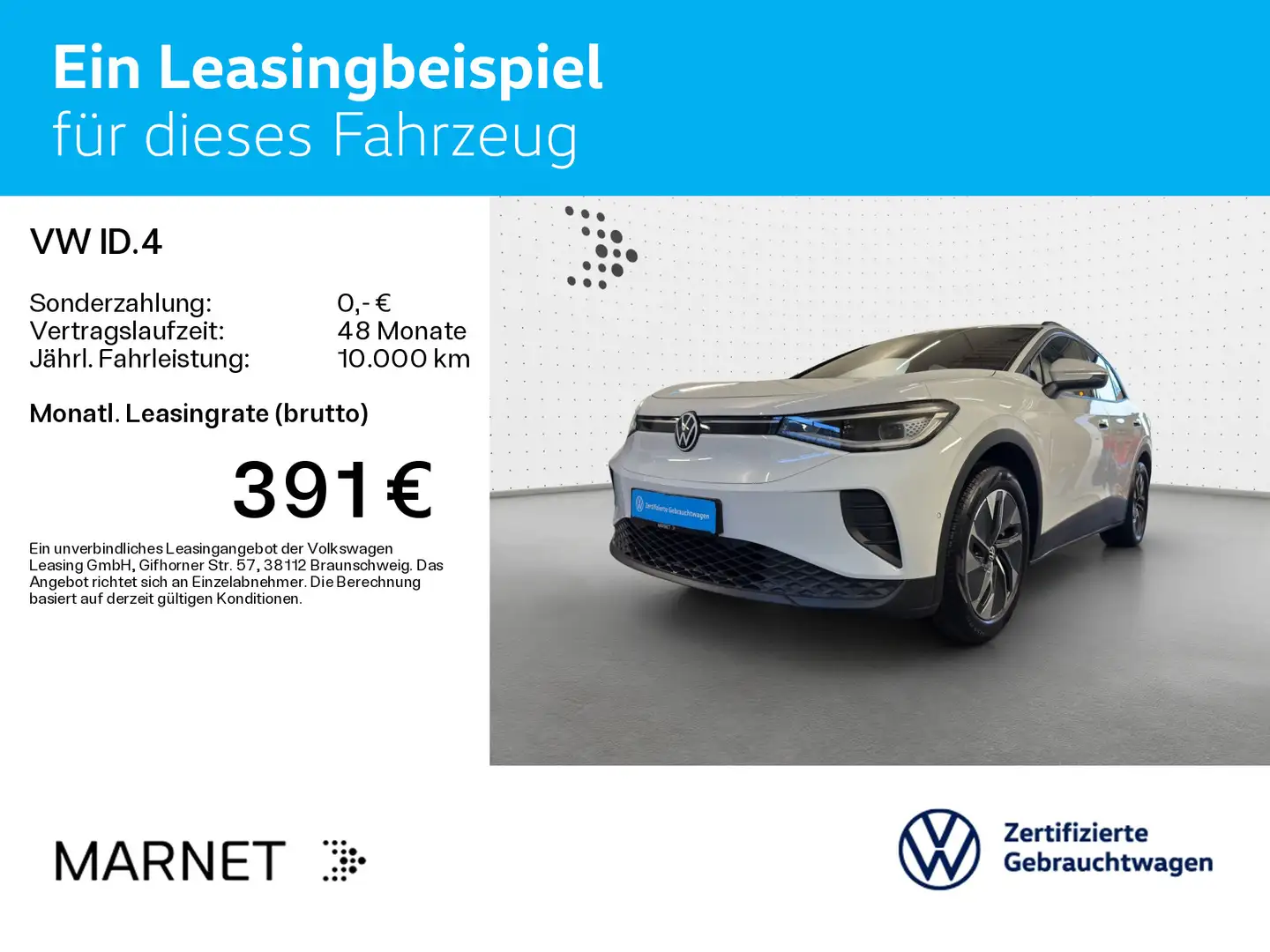 Volkswagen ID.4 Pro Performance*WÄRMEPUMPE*IQ.LIGHT*AHK*KAM Weiß - 2