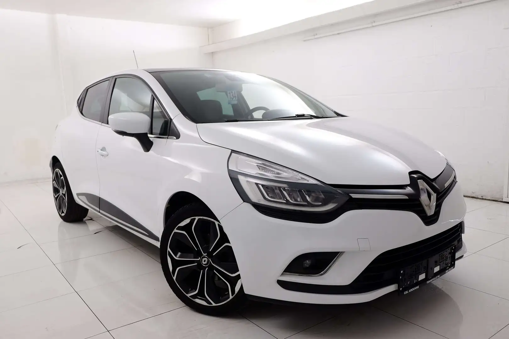Renault Clio 0.9 TCe 90cv # GPS, CLIM, CAMERA, TOIT PANO Blanc - 1