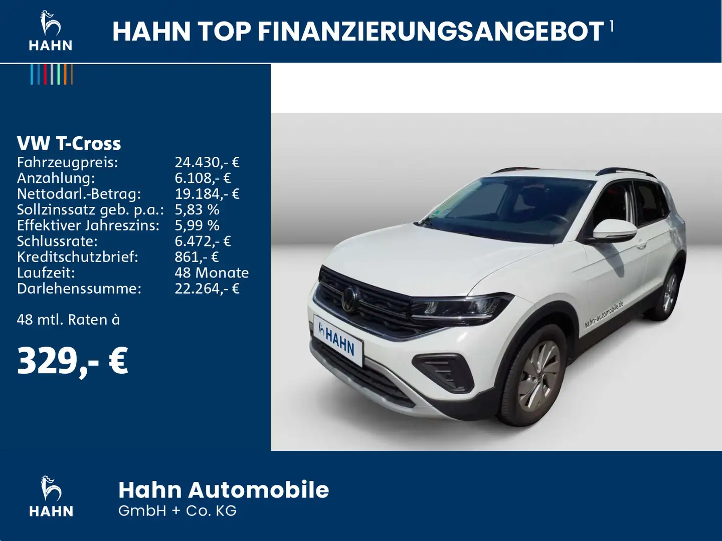 Volkswagen T-Cross 1.0TSI DSG Life LED Navi ACC Sitzh APP Weiß - 2