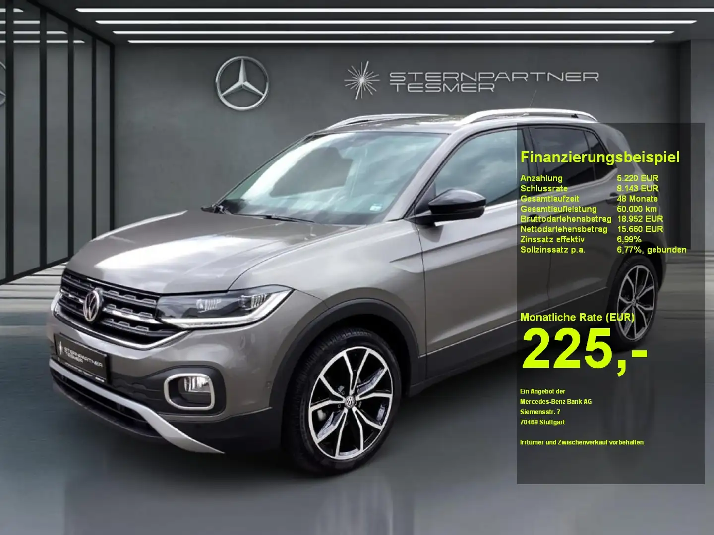 Volkswagen T-Cross 1.0 TSI High+ACC+Kamera+AUT+VirtualCockp Gris - 1