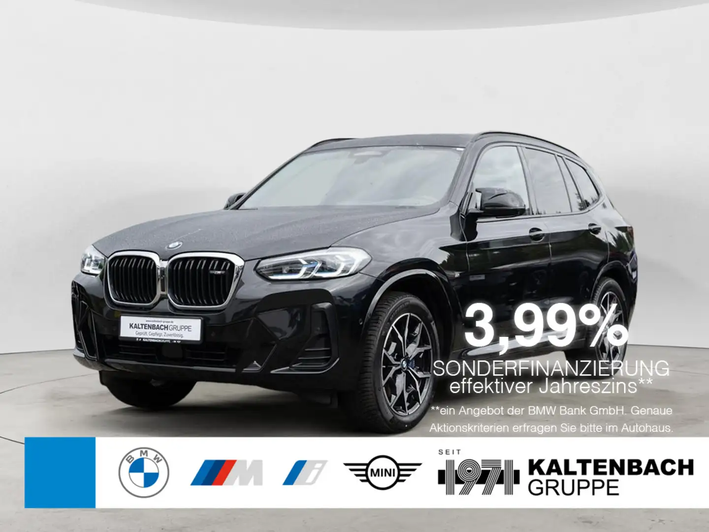 BMW X3 M 40d PANO AHK HUD LASER STANDHZ NAVI H/K Schwarz - 1