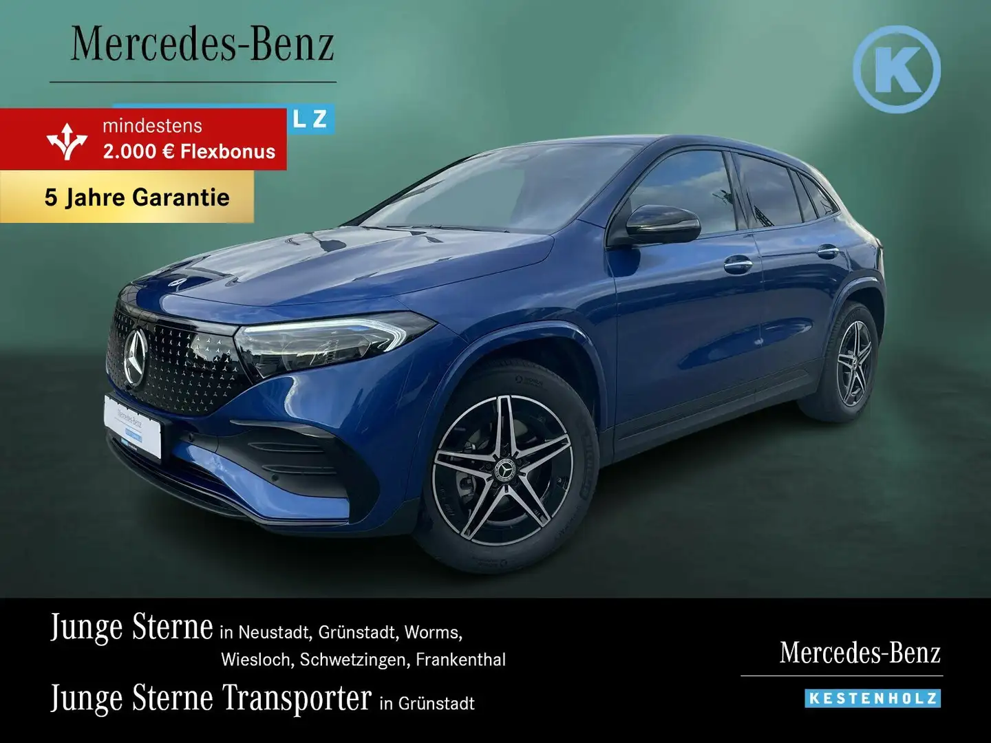 Mercedes-Benz EQA 350 EQA 350 4M AMG+DISTRONIC+HUD+360°+NIGHT+MEMO+DWA Blau - 1