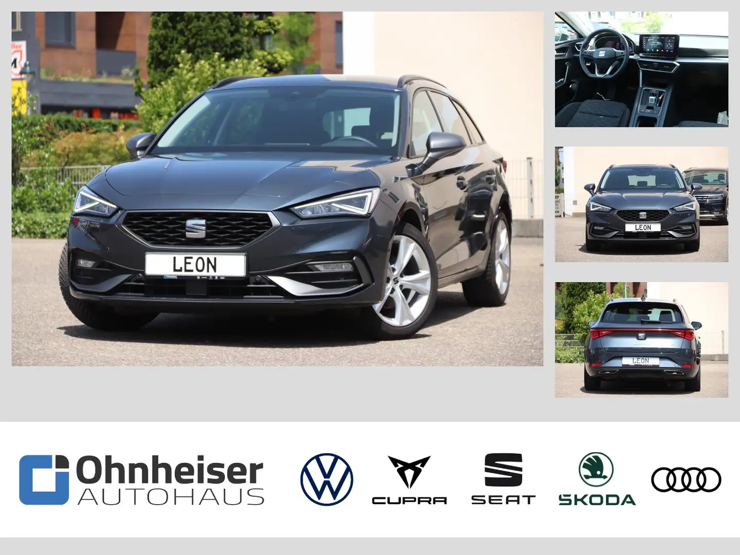 SEAT Leon Sportstourer 1.5 eTSI FR DSG*NAVI*KAMERA*SHZ Grijs - 1