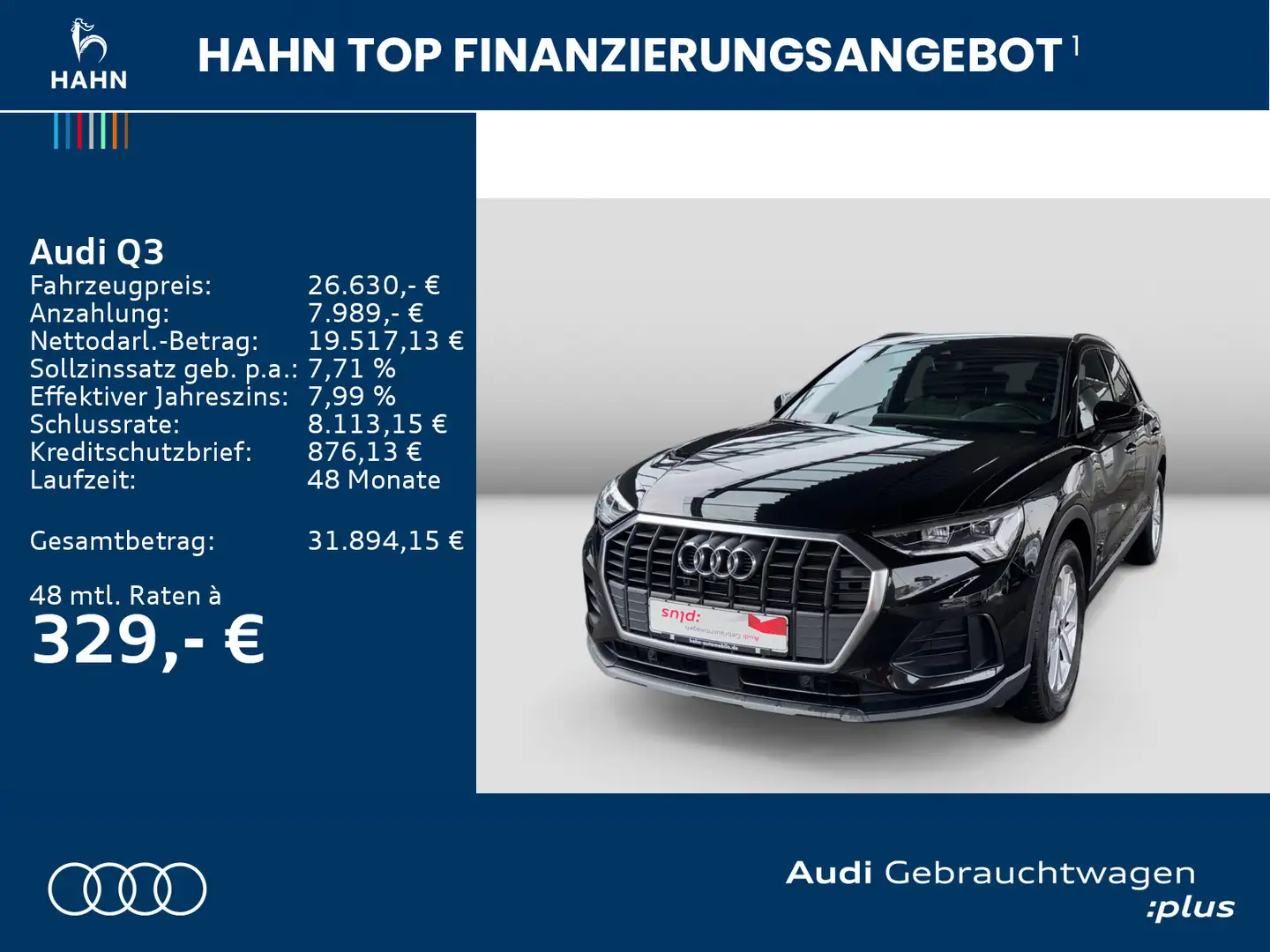 Audi Q3 45TFSIe S-trc 360° Virtual Cam Navi Sitzh Schwarz - 2
