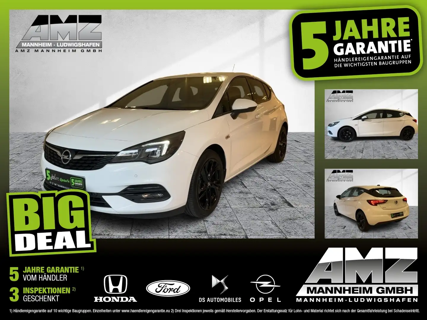 Opel Astra K 1.2 Turbo GS Line LED+Navi+SHZ+Winterp. Blanc - 1