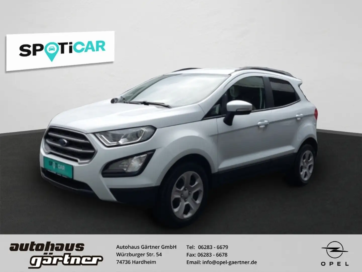 Ford EcoSport Cool & Connect SHZ Alarm Notbremsass. Temp PDC Ber Bianco - 1