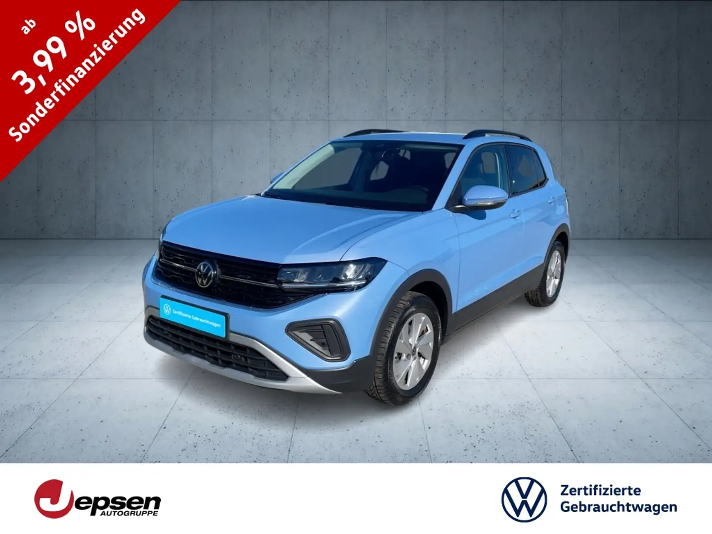 Volkswagen T-Cross Life 1.0 TSI RearView+ACC+Navi+LED+LM Blau - 1