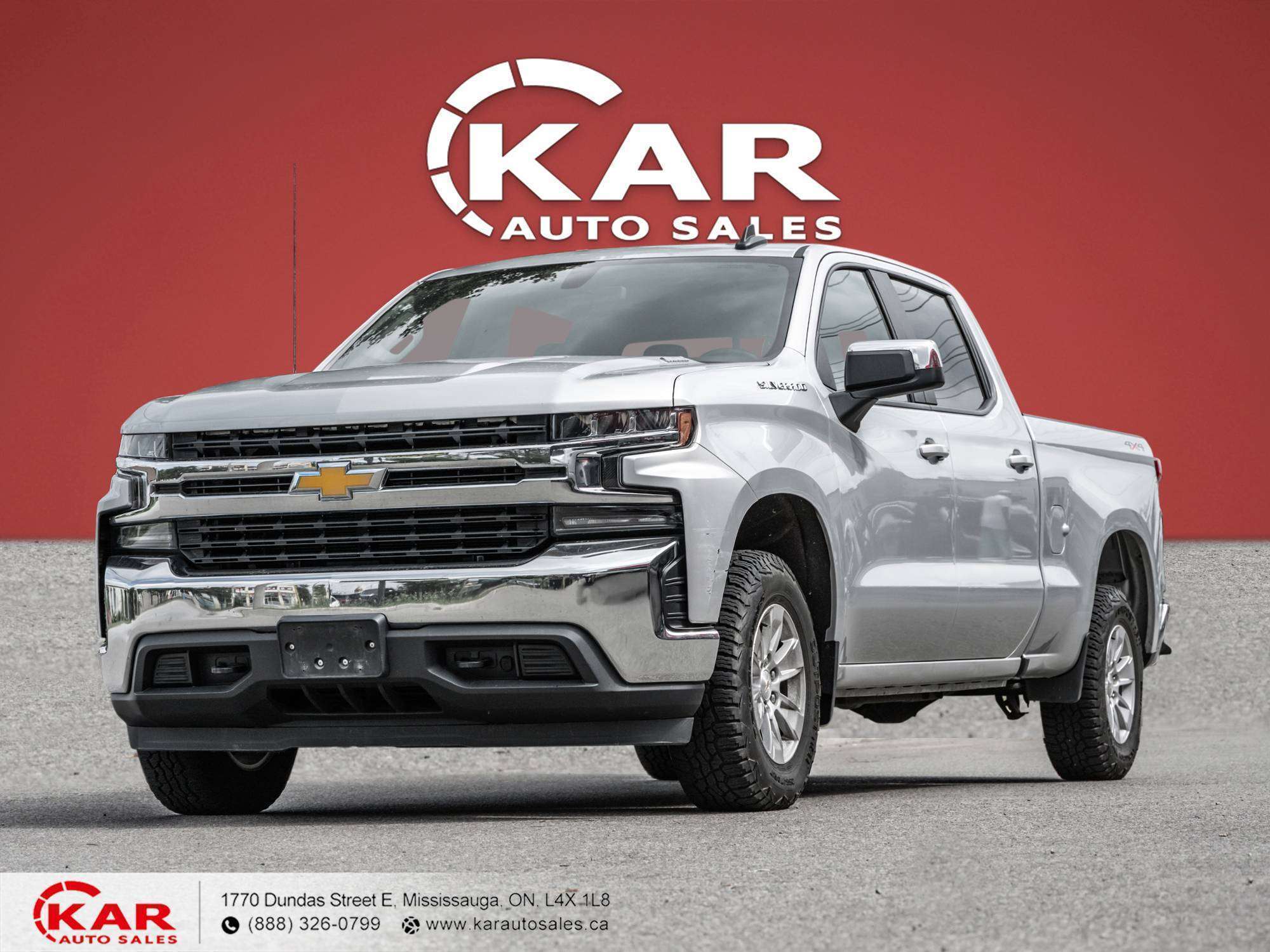 Silver 2021 Chevrolet Silverado 1500 Pickup Truck Four-Wheel Drive Automatic