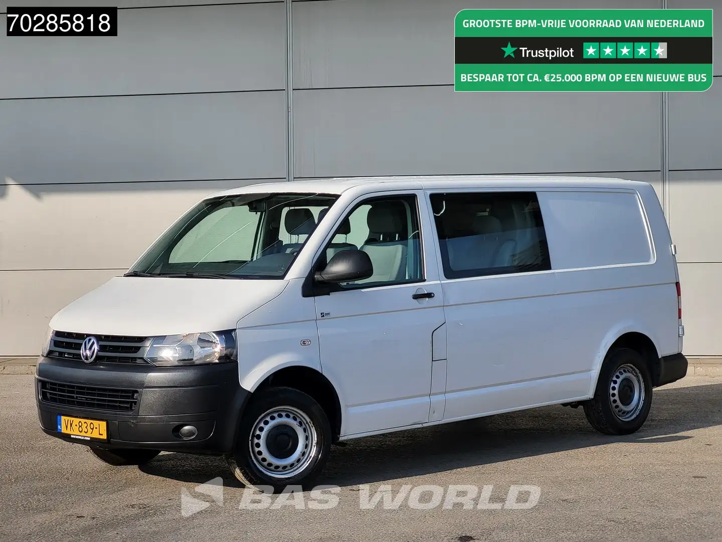 Volkswagen Transporter 84PK Dubbel Cabine Trekhaak DC Doka Mixto 6m3 Trek Blanco - 1