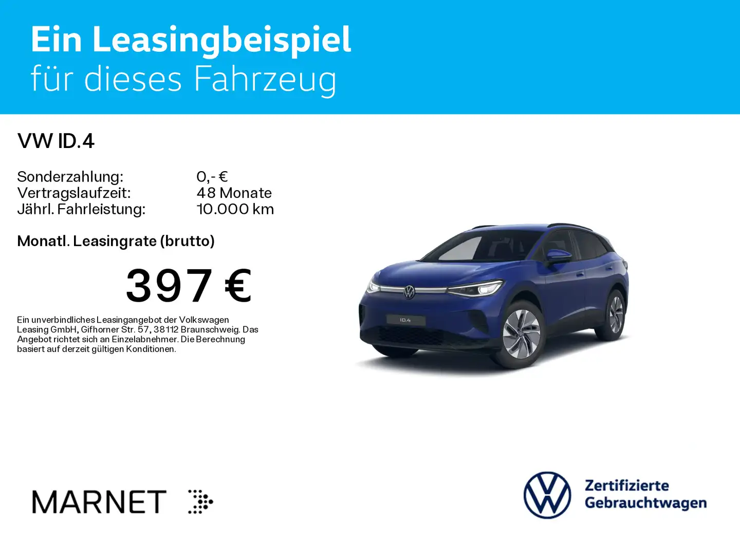 Volkswagen ID.4 Pro Performance*WÄRMEPUMPE*IQ.LIGHT*AHK*KAM Blau - 2