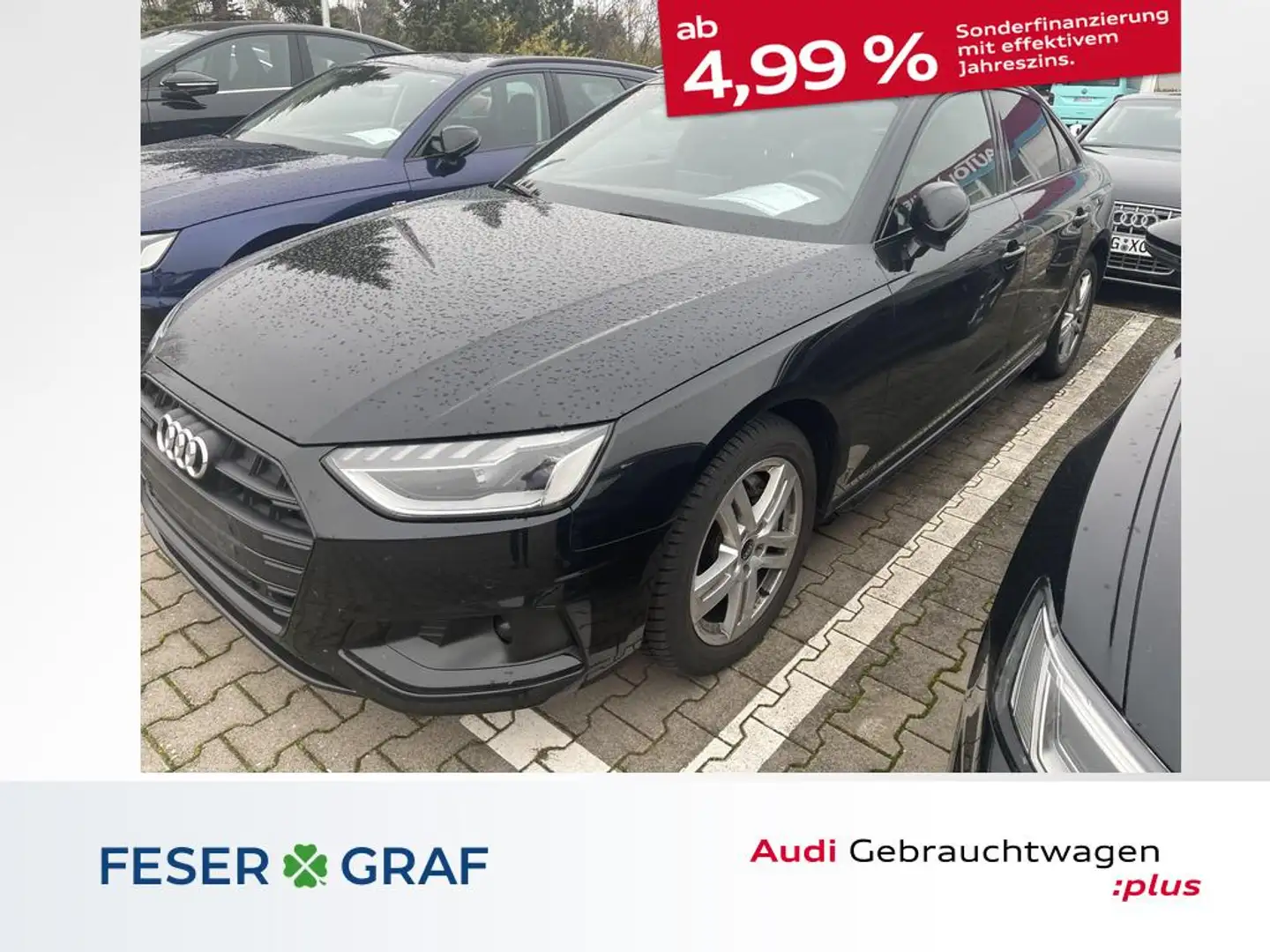 Audi A4 40 TDI qu.advanced Stronic,LED,Navi+,Kamera Schwarz - 1