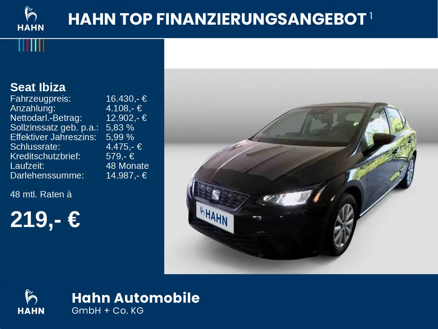 SEAT Ibiza 1.0 TSI Style Bluetooth LED PDC Sitzheiz Schwarz - 2