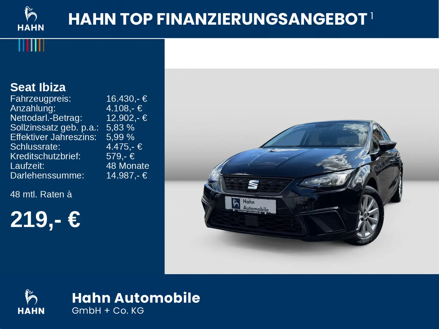 SEAT Ibiza 1.0 TSI Style Bluetooth LED PDC Sitzheiz Schwarz - 2