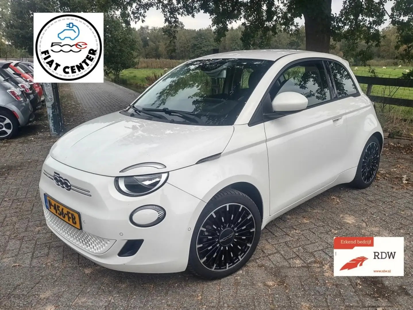 Fiat 500 E-42KW-Sneladen - Adaptieve CruiseContr-  Met kort Blanc - 1