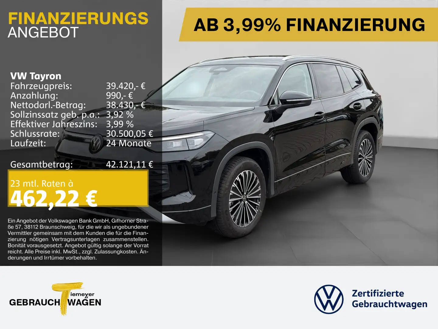 Volkswagen Tayron 1.5 TSI DSG LIFE 7-SITZE DAB+ AHK KAMERA Noir - 1