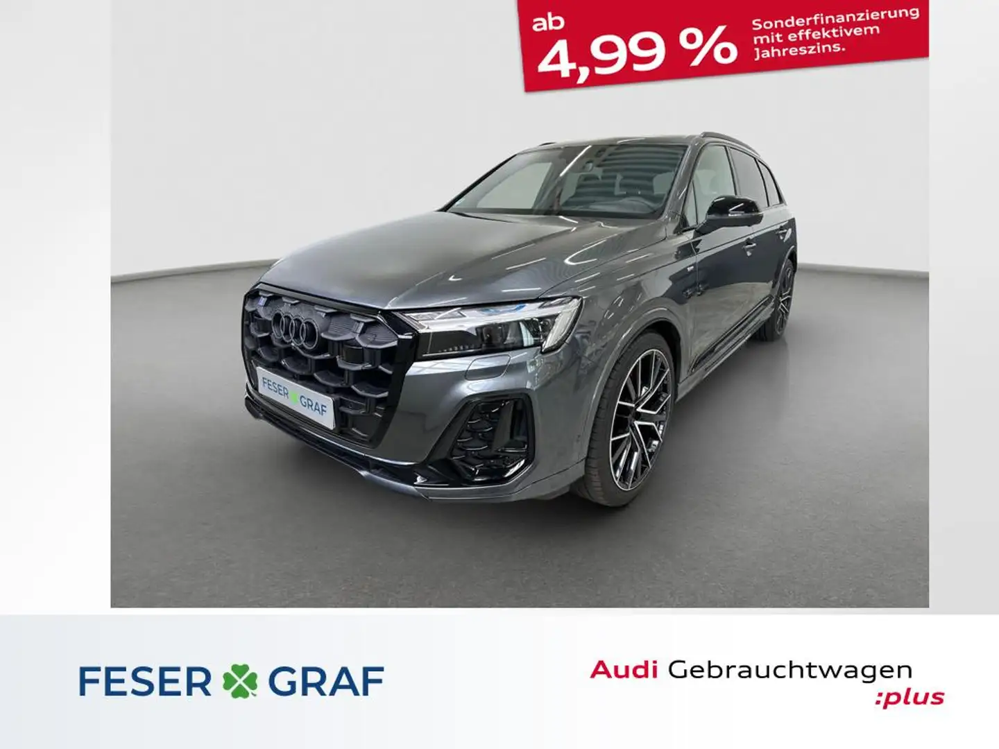 Audi Q7 S line 50 TDI quattro Matrix Leder Pano AHK Grau - 1