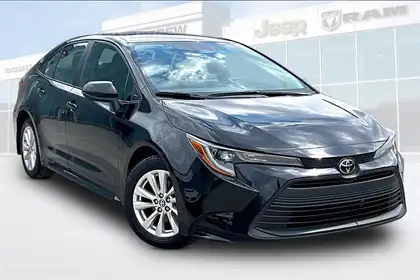 Black 2024 Toyota Corolla LE FWD Sedan Front-Wheel Drive Continuously Variable Transmission