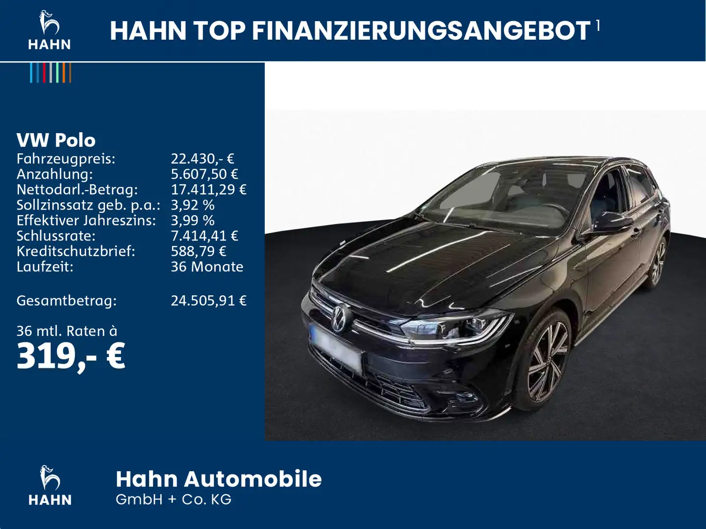 Volkswagen Polo 1.0TSI DSG R-Line Matrix Navi CAM Sitzh APP Schwarz - 2