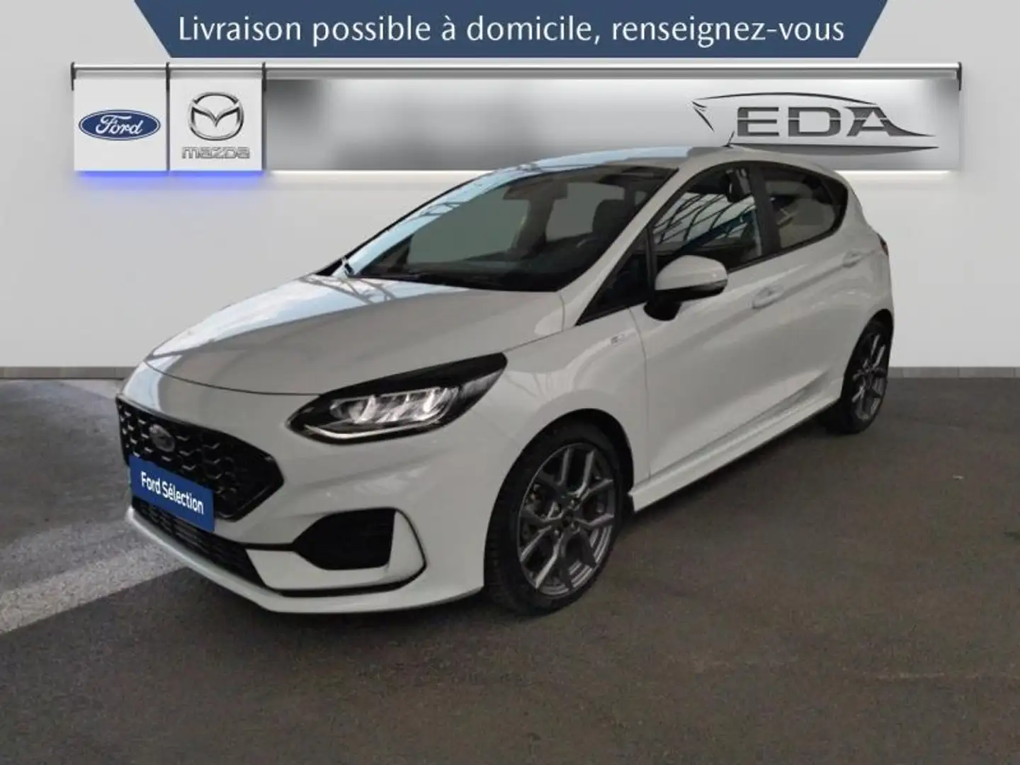 Ford Fiesta 1.0 Flexifuel 95ch ST-Line X 5p Blanc - 1